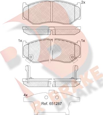 R Brake RB2475 - Kit de plaquettes de frein, frein à disque cwaw.fr