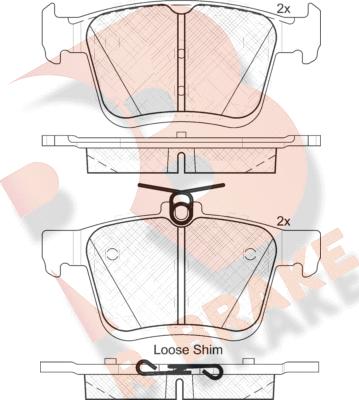 R Brake RB2099 - Kit de plaquettes de frein, frein à disque cwaw.fr