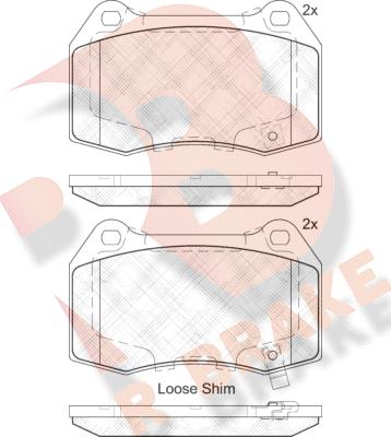 R Brake RB2096 - Kit de plaquettes de frein, frein à disque cwaw.fr