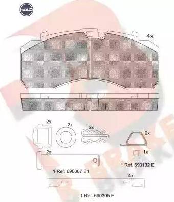 R Brake RB2091 G - Kit de plaquettes de frein, frein à disque cwaw.fr