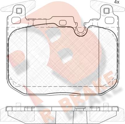 R Brake RB2093-203 - Kit de plaquettes de frein, frein à disque cwaw.fr