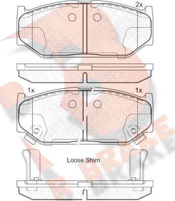 R Brake RB2045 - Kit de plaquettes de frein, frein à disque cwaw.fr