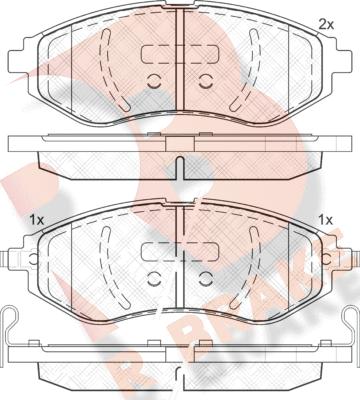 R Brake RB2040 - Kit de plaquettes de frein, frein à disque cwaw.fr