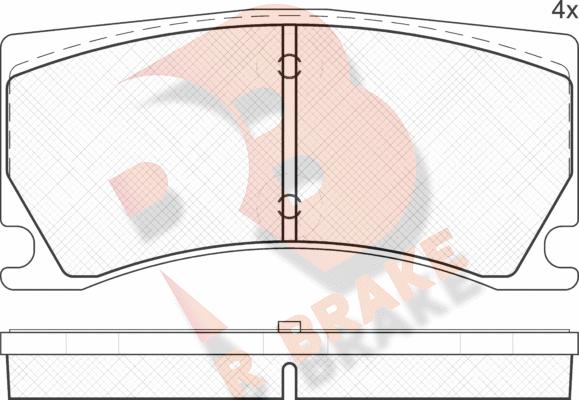 R Brake RB2041 - Kit de plaquettes de frein, frein à disque cwaw.fr