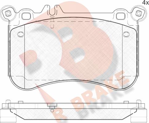 R Brake RB2042 - Kit de plaquettes de frein, frein à disque cwaw.fr