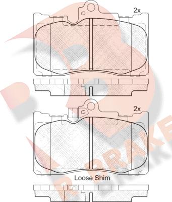 R Brake RB2059 - Kit de plaquettes de frein, frein à disque cwaw.fr