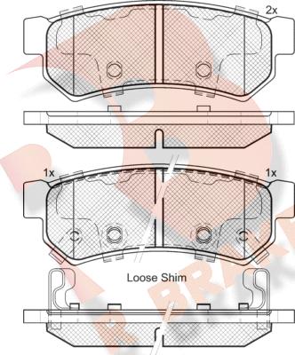 R Brake RB2058-203 - Kit de plaquettes de frein, frein à disque cwaw.fr