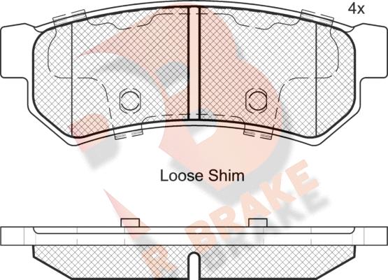 R Brake RB2058 - Kit de plaquettes de frein, frein à disque cwaw.fr