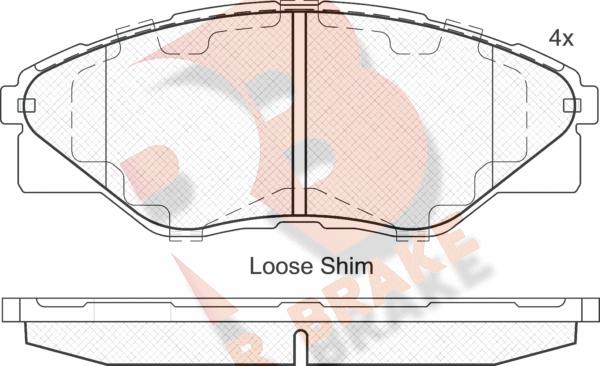 R Brake RB2066 - Kit de plaquettes de frein, frein à disque cwaw.fr