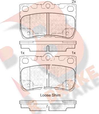 R Brake RB2060 - Kit de plaquettes de frein, frein à disque cwaw.fr