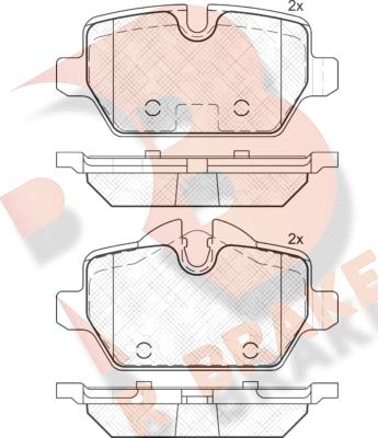 R Brake RB2008 - Kit de plaquettes de frein, frein à disque cwaw.fr