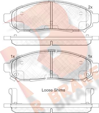 R Brake RB2003-200 - Kit de plaquettes de frein, frein à disque cwaw.fr