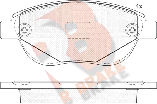 R Brake RB2011 - Kit de plaquettes de frein, frein à disque cwaw.fr