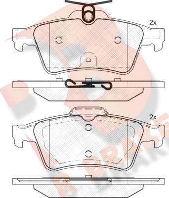 R Brake RB2013 - Kit de plaquettes de frein, frein à disque cwaw.fr