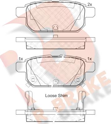 R Brake RB2017 - Kit de plaquettes de frein, frein à disque cwaw.fr