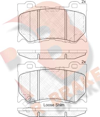 R Brake RB2089 - Kit de plaquettes de frein, frein à disque cwaw.fr