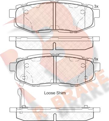 R Brake RB2088 - Kit de plaquettes de frein, frein à disque cwaw.fr