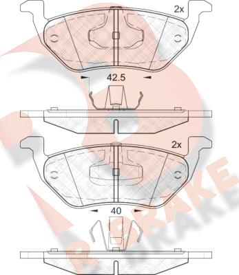 R Brake RB2031 - Kit de plaquettes de frein, frein à disque cwaw.fr