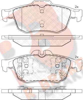 R Brake RB2025 - Kit de plaquettes de frein, frein à disque cwaw.fr