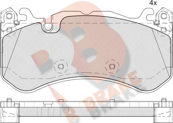 R Brake RB2079-204 - Kit de plaquettes de frein, frein à disque cwaw.fr