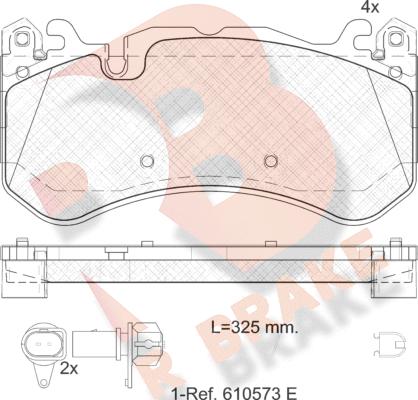 R Brake RB2079-203 - Kit de plaquettes de frein, frein à disque cwaw.fr