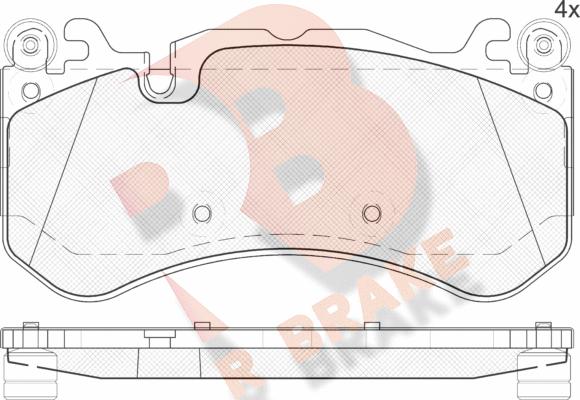 R Brake RB2079 - Kit de plaquettes de frein, frein à disque cwaw.fr