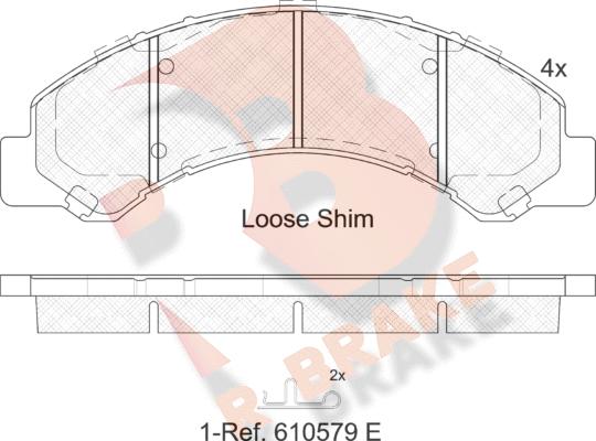 R Brake RB2146 - Kit de plaquettes de frein, frein à disque cwaw.fr