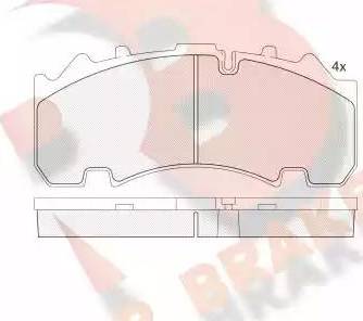 R Brake RB2155 - Kit de plaquettes de frein, frein à disque cwaw.fr