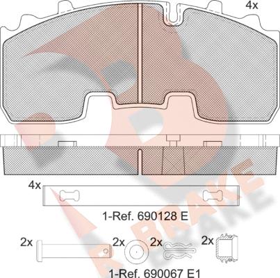 R Brake RB2156-066 - Kit de plaquettes de frein, frein à disque cwaw.fr