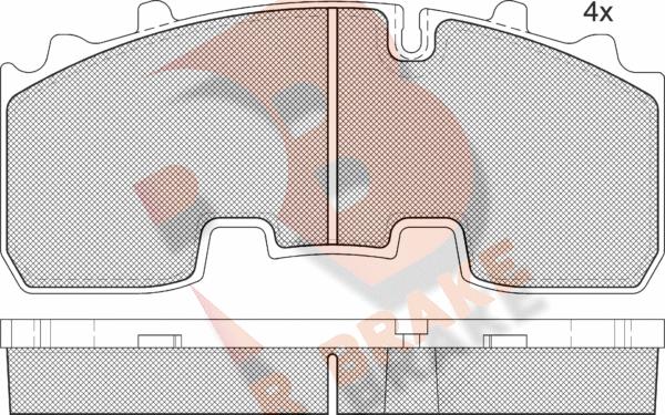 R Brake RB2156 - Kit de plaquettes de frein, frein à disque cwaw.fr