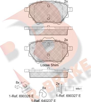 R Brake RB2162 - Kit de plaquettes de frein, frein à disque cwaw.fr