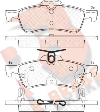 R Brake RB2101 - Kit de plaquettes de frein, frein à disque cwaw.fr