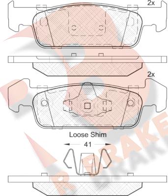 R Brake RB2115-202 - Kit de plaquettes de frein, frein à disque cwaw.fr