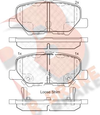 R Brake RB2118 - Kit de plaquettes de frein, frein à disque cwaw.fr