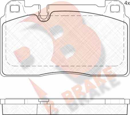 R Brake RB2112 - Kit de plaquettes de frein, frein à disque cwaw.fr