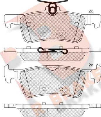 R Brake RB2174-200 - Kit de plaquettes de frein, frein à disque cwaw.fr