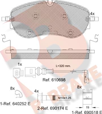 R Brake RB2391 - Kit de plaquettes de frein, frein à disque cwaw.fr