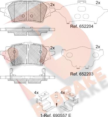 R Brake RB2397 - Kit de plaquettes de frein, frein à disque cwaw.fr