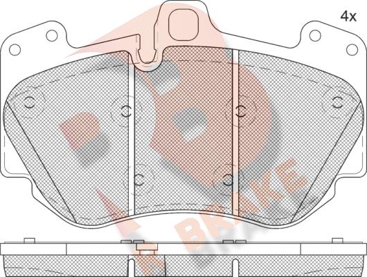 R Brake RB2349 - Kit de plaquettes de frein, frein à disque cwaw.fr