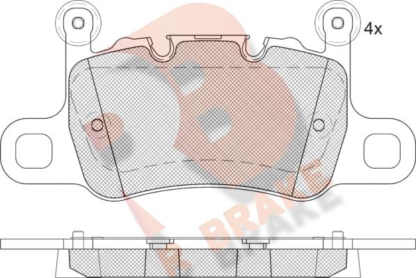 R Brake RB2348-208 - Kit de plaquettes de frein, frein à disque cwaw.fr