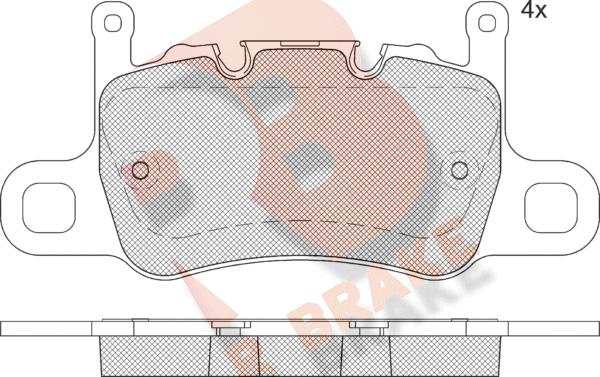 R Brake RB2348 - Kit de plaquettes de frein, frein à disque cwaw.fr