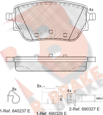 R Brake RB2353 - Kit de plaquettes de frein, frein à disque cwaw.fr