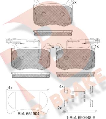 R Brake RB2303 - Kit de plaquettes de frein, frein à disque cwaw.fr