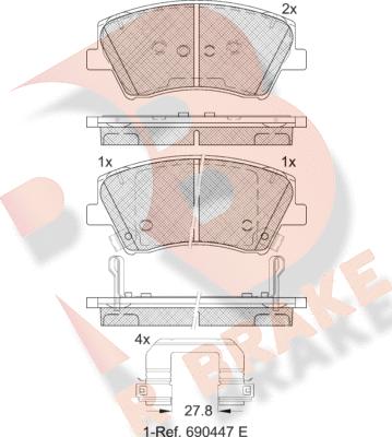 R Brake RB2314 - Kit de plaquettes de frein, frein à disque cwaw.fr