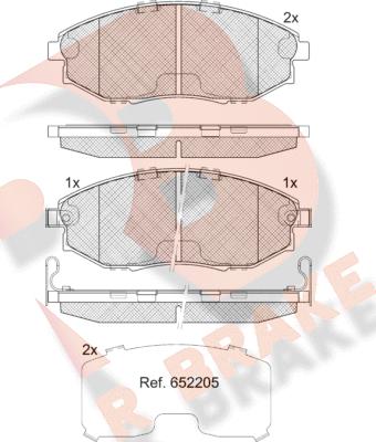 R Brake RB2336 - Kit de plaquettes de frein, frein à disque cwaw.fr