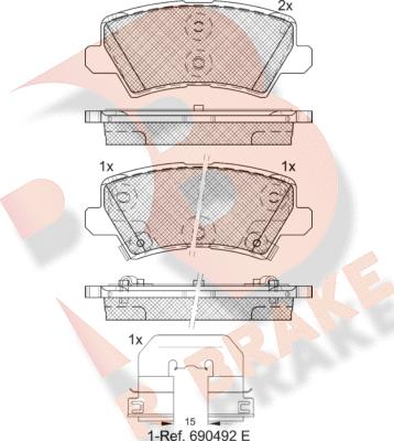 R Brake RB2330 - Kit de plaquettes de frein, frein à disque cwaw.fr