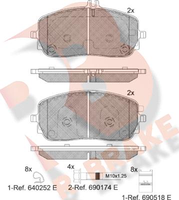 R Brake RB2331 - Kit de plaquettes de frein, frein à disque cwaw.fr