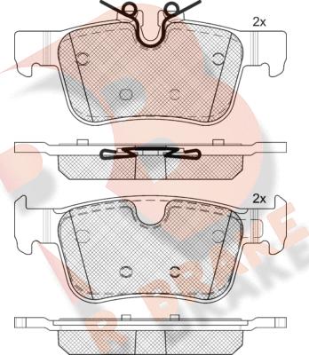 R Brake RB2327 - Kit de plaquettes de frein, frein à disque cwaw.fr