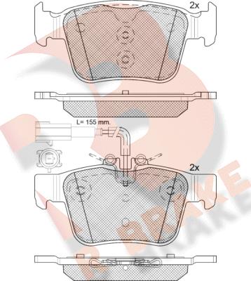 R Brake RB2299 - Kit de plaquettes de frein, frein à disque cwaw.fr