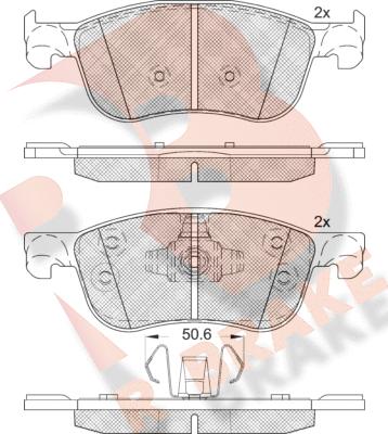 R Brake RB2295 - Kit de plaquettes de frein, frein à disque cwaw.fr